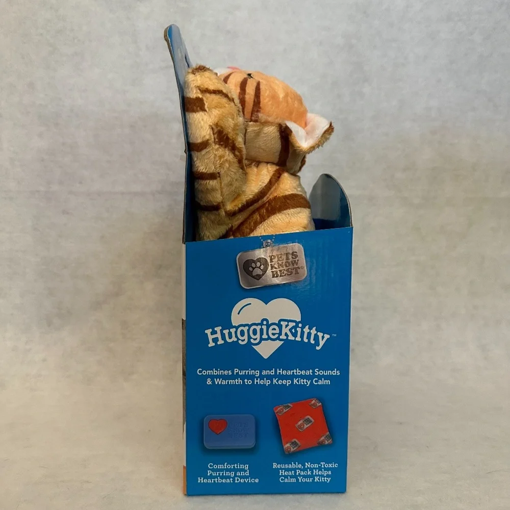 NWT Huggie Kitty to relax and comfort your pet Soothing cat purr & heartbeat